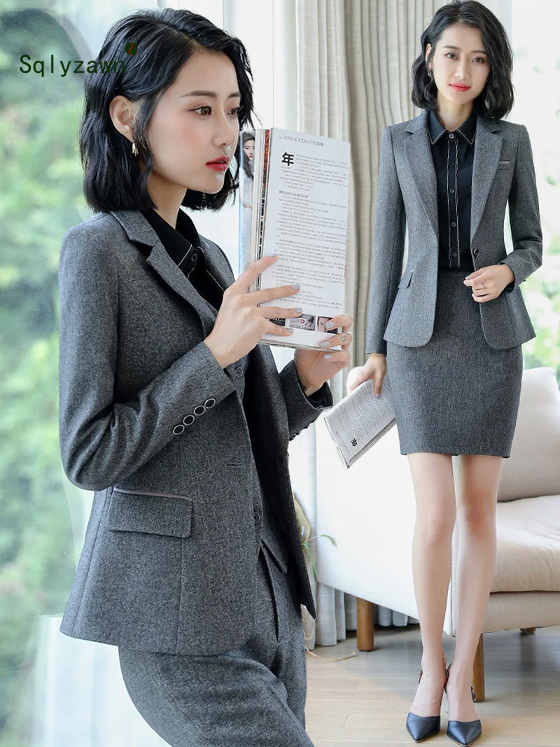 Plus Size Women Pant Suits Formal Work Pants Suit Elegant Woman Black Grey Blazer Female Trouser Suits for Women Ladies Pantsuit
Plus Size Women Pant Suits Formal Work Pants Suit Elegant Woman Black Grey Blazer Female Trouser Suits for Women Ladies Pantsuit