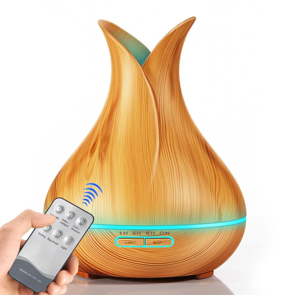 Remote Control Air Humidifier Ultrasonic Silent Bedroom Aroma Diffuser 400ml Wooden Colorful Light Essential Oil Diffuser
Remote Control Air Humidifier Ultrasonic Silent Bedroom Aroma Diffuser 400ml Wooden Colorful Light Essential Oil Diffuser