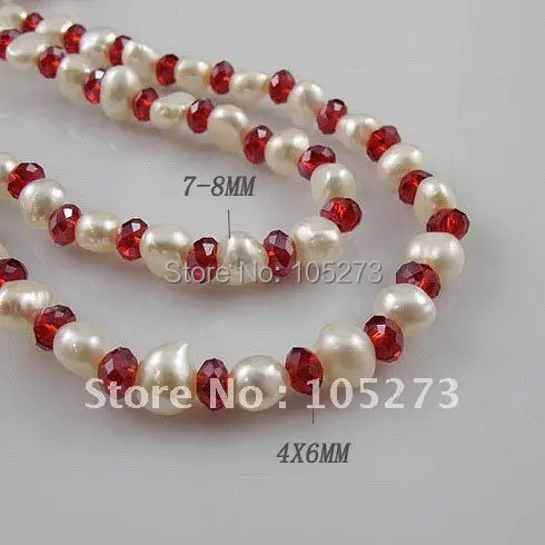 Charming!48''inchs long necklace AA 7-8MM White color Genuine Freshwater pearl &red crystal Fashion jewelry free shipping A2365
Charming!48''inchs long necklace AA 7-8MM White color Genuine Freshwater pearl &red crystal Fashion jewelry free shipping A2365