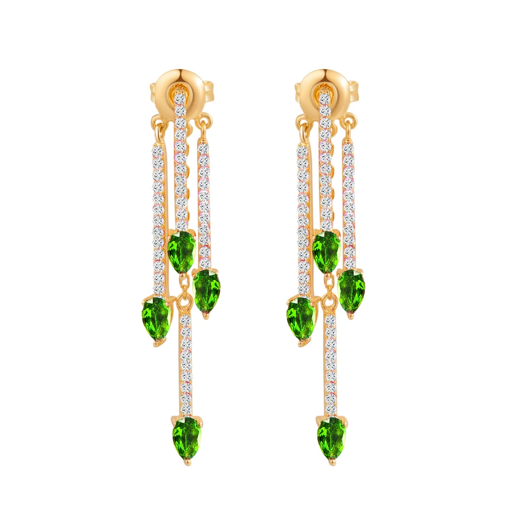 LAMOON Drop Earrings For Women Natrual Tear Drop Diopside 925 sterling silver 14K Yellow Gold Color S925 Fine jewelry LMEI058
LAMOON Drop Earrings For Women Natrual Tear Drop Diopside 925 sterling silver 14K Yellow Gold Color S925 Fine jewelry LMEI058
