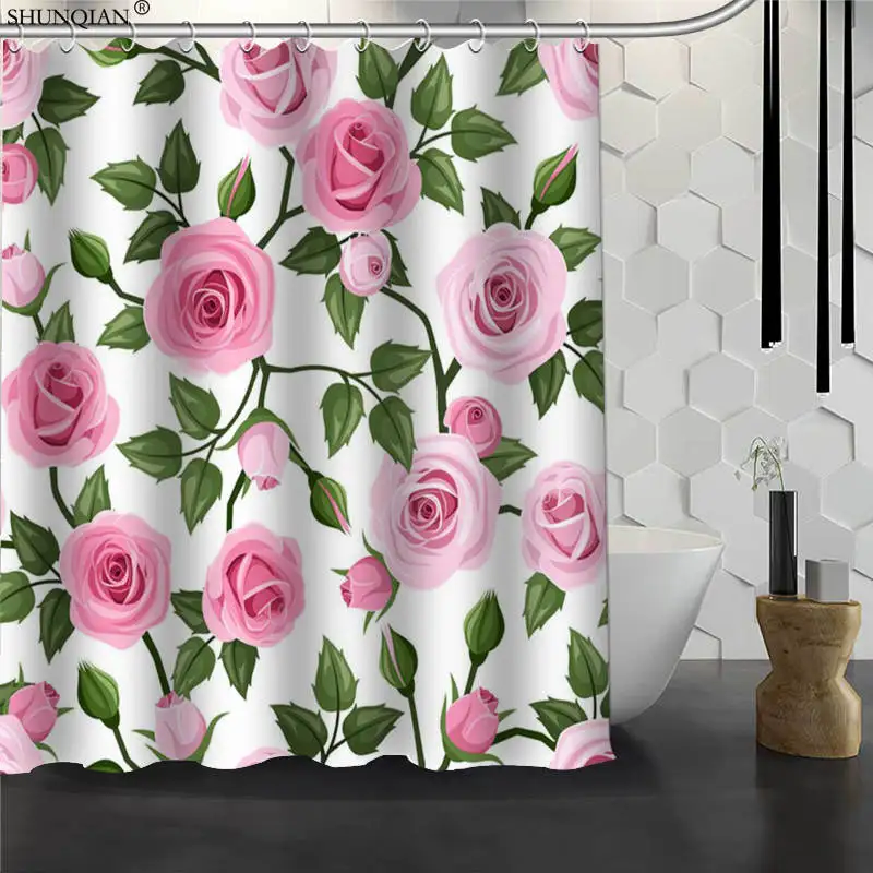 New Flowers Rose Shower Curtain Waterproof Fabric Bath Curtain Polyester Fabric Bathroom Curtain 180X200cm150X180cm
New Flowers Rose Shower Curtain Waterproof Fabric Bath Curtain Polyester Fabric Bathroom Curtain 180X200cm150X180cm