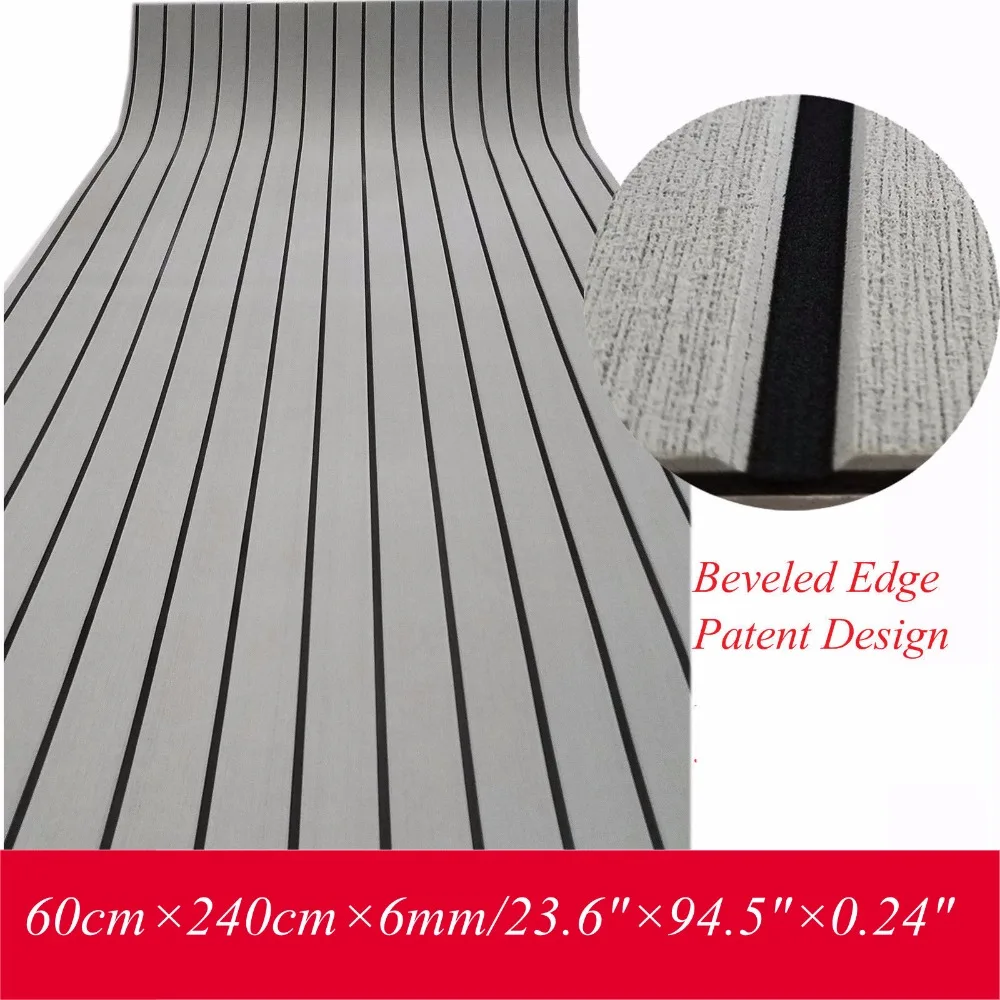 EVA Boat Teak Decking With Beveled Edge Yacht Marine Flooring Carpet 60cm240cm / 23.6"94.5" Light Grey In Black Accessories
EVA Boat Teak Decking With Beveled Edge Yacht Marine Flooring Carpet 60cm240cm / 23.6"94.5" Light Grey In Black Accessories