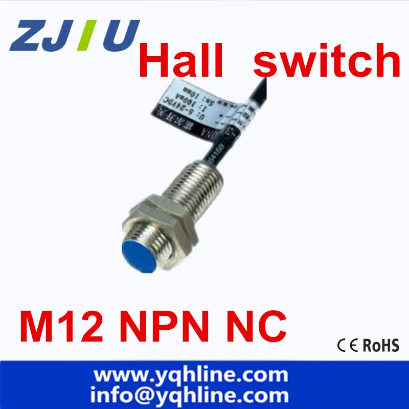 

M12 Hall Effect Sensor Proximity Switch NPN NC 3-wires normally close with magnet 5PCS/free shipping