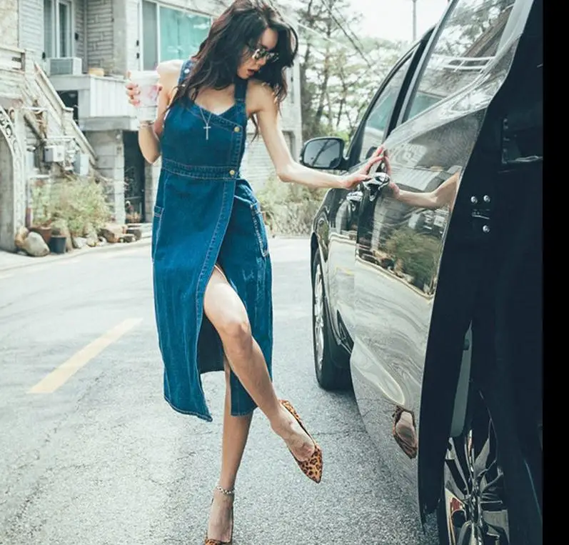 2019 summer sleeveless slim denim full dress spaghetti strap V-neck vest Plus Size XL With Straps Women Dress D370
2019 summer sleeveless slim denim full dress spaghetti strap V-neck vest Plus Size XL With Straps Women Dress D370