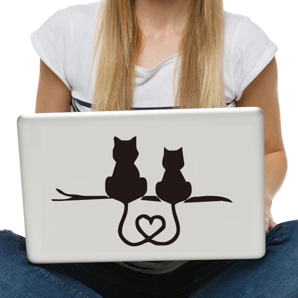 DCTOP New Arrival A Pair Of Cats Resting Together Laptop Stickers Wall Decals Vinyl Art Design Self Adhesive Waterproof | Дом и сад