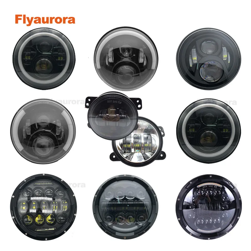 7Inch LED Headlight 12V with Halo Ring Amber Turn Signal +4 inch front light For lada niva 4x4 suzuki samurai For VAZ2101 4pcs
7Inch LED Headlight 12V with Halo Ring Amber Turn Signal +4 inch front light For lada niva 4x4 suzuki samurai For VAZ2101 4pcs