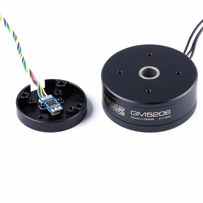 Бесщеточный карданный двигатель Iflight Ipower GM5208 3 кг 5208 с полым валом креплением AS5048A
