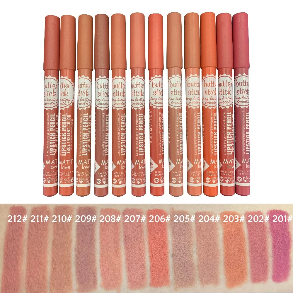 Charming Lipstick Pencil Waterproof Long Lasting 12 colors Matte Glitter Lip Liner Makeup Beauty Cosmetics
Charming Lipstick Pencil Waterproof Long Lasting 12 colors Matte Glitter Lip Liner Makeup Beauty Cosmetics