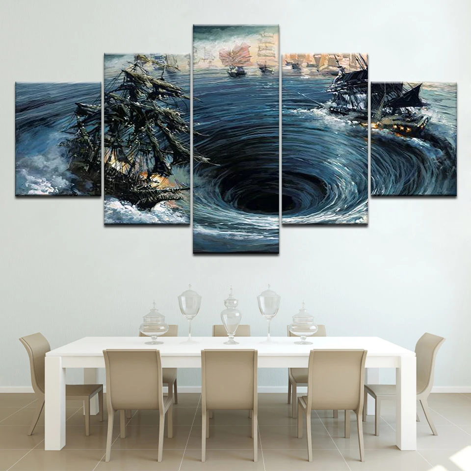 Huge waves Mosike Whirlpool 5 piece Wallpapers modern Modular Poster art Canvas painting for Living Room Home Decor
Huge waves Mosike Whirlpool 5 piece Wallpapers modern Modular Poster art Canvas painting for Living Room Home Decor