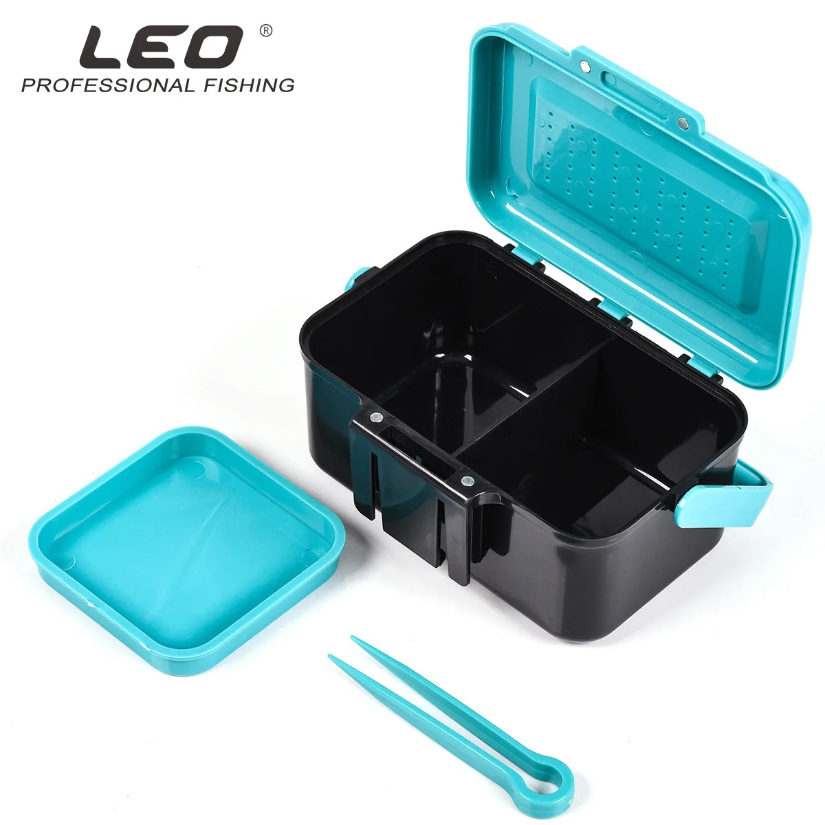 LEO ABS Plastic Fishing Box Tool 27778 Live Baits Case Earthworm Bait Worm Lure Tackle Storage Container Lures Hook | Спорт и