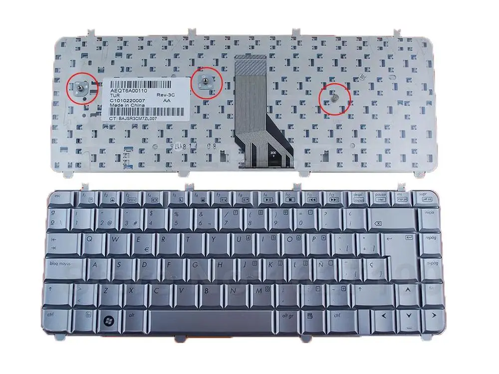 SP/Spanish Laptop Replacement Keyboard for HP DV5-1000 SILVER Cuaderno de teclado Repair Computer Notebook Keyboards
SP/Spanish Laptop Replacement Keyboard for HP DV5-1000 SILVER Cuaderno de teclado Repair Computer Notebook Keyboards