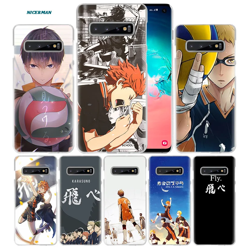 Haikyuu Hinata чехол для Samsung Galaxy S10 S20 Ultra 5G S10e S9 S8 Plus S21 Note 20 10 9 Жесткий ПК аниме телефона