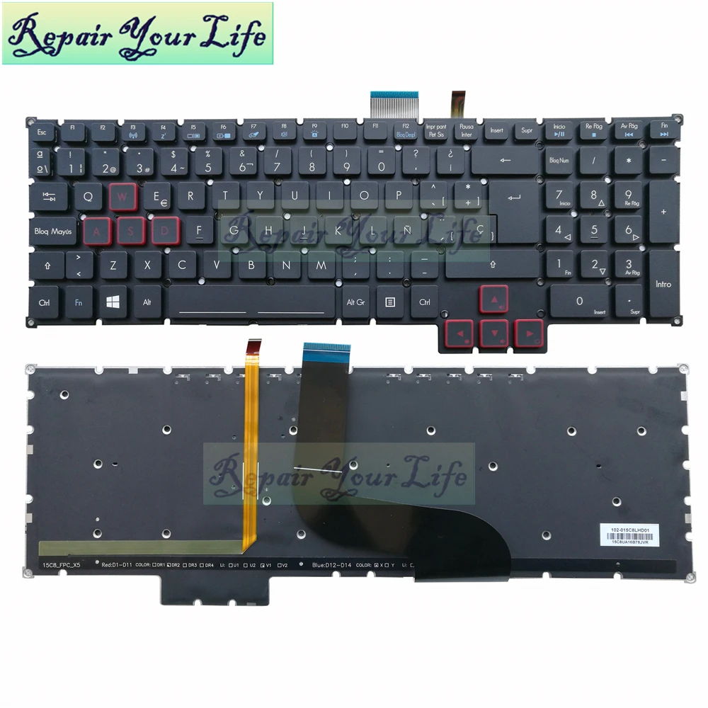 Ремонт клавиатуры для ноутбука для ACER Predator G9-591/591R G9-592/593 G9-791/792 SP стандарт Испании с оригинальной подсветкой
Ремонт клавиатуры для ноутбука для ACER Predator G9-591/591R G9-592/593 G9-791/792 SP стандарт Испании с оригинальной подсветкой