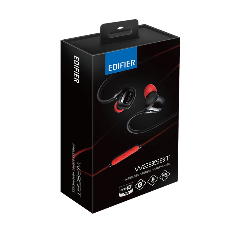 EDIFIER W295BT Беспроводной Bluetooth наушники Спорт на открытом воздухе гарнитура Setereo бас