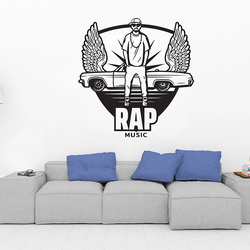 Rap Studio креативные наклейки на стене для любителей спальни гостиной домашний