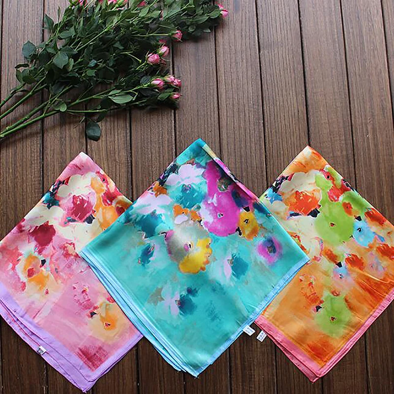 Fashion Spring Style Silk Scarf Women Scarf Oil Painting Flower Pattern NeckerChief Bandana Large Square Scarf Lady Gift
Fashion Spring Style Silk Scarf Women Scarf Oil Painting Flower Pattern NeckerChief Bandana Large Square Scarf Lady Gift