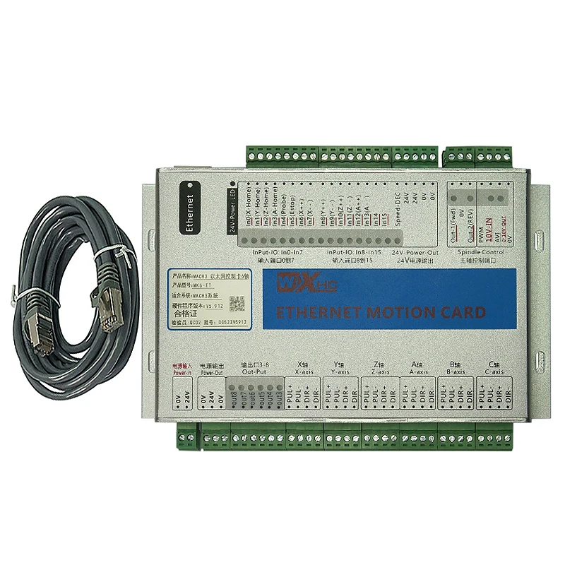 Ethernet Port Mach3 Motion Control Card 3-6 Axis MK3 MK4 Mk6 DIY CNC Router Milling Machine Part Tools
Ethernet Port Mach3 Motion Control Card 3-6 Axis MK3 MK4 Mk6 DIY CNC Router Milling Machine Part Tools