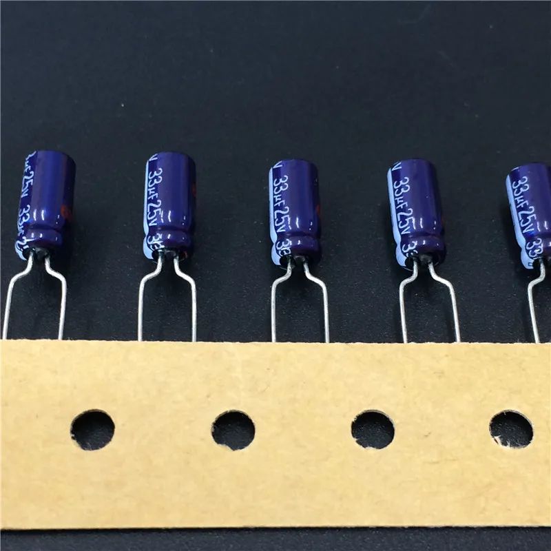 100 шт. 33 мкФ 25V Серия SU 5x11 мм Высокое качество 25V33uF алюминиевый электролитический