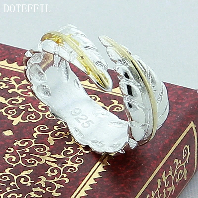 DOTEFFIL 925 Sterling Silver Feather Ring For Women Wedding Engagement Party Fashion Charm Jewelry
DOTEFFIL 925 Sterling Silver Feather Ring For Women Wedding Engagement Party Fashion Charm Jewelry