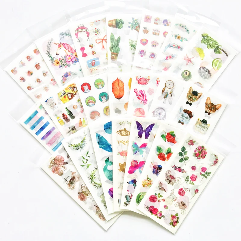 1 pack Kawaii Unicorn Cat Cactus Flower Washi Stickers DIY Stick Label PVC Phone Hand Account Decor Sticker Stationery Kids Gift
1 pack Kawaii Unicorn Cat Cactus Flower Washi Stickers DIY Stick Label PVC Phone Hand Account Decor Sticker Stationery Kids Gift