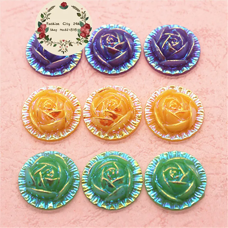 20pcs 22mm Shiny AB Resin Rose Flower Round Flatback Cabochon DIY Decorative Craft Scrapbooking
20pcs 22mm Shiny AB Resin Rose Flower Round Flatback Cabochon DIY Decorative Craft Scrapbooking