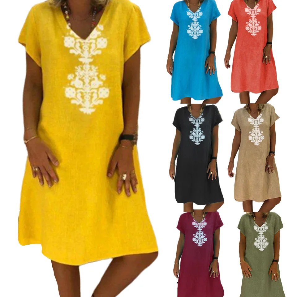 Summer Dresses Robe Femme Ete 2021 Beach Hippie Boho Plus Size Dresses For Women 4xl 5xl A Line Sukienka Linen Cotton Clothes
Summer Dresses Robe Femme Ete 2021 Beach Hippie Boho Plus Size Dresses For Women 4xl 5xl A Line Sukienka Linen Cotton Clothes