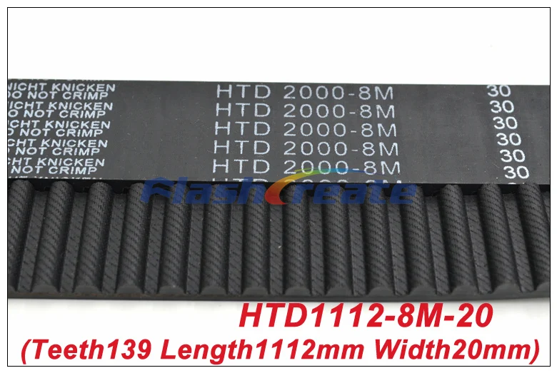 1pcs HTD8M Belt 1112 8M 20 Teeth=139 Length=1112mm Width=20mm 8M Timing Belt Rubber Closed-Loop Belt 1112-8M S8M Timing Pulley
1pcs HTD8M Belt 1112 8M 20 Teeth=139 Length=1112mm Width=20mm 8M Timing Belt Rubber Closed-Loop Belt 1112-8M S8M Timing Pulley