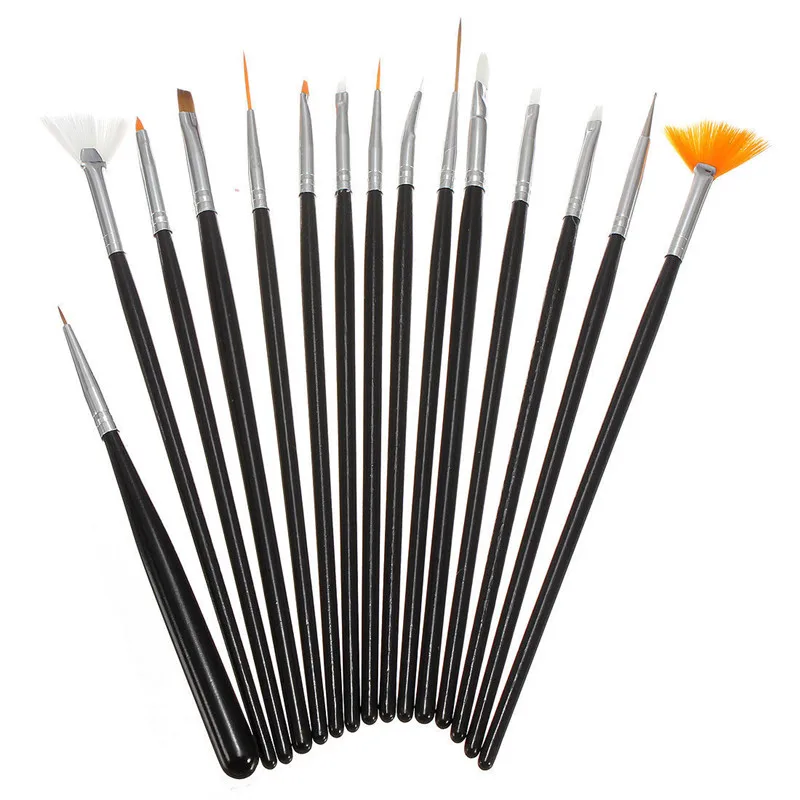 15PCS/Pack Black Professional Acrylic Nail Painting Drawing Pen,Designed UV Gel False Nails Decoration Tools 34
15PCS/Pack Black Professional Acrylic Nail Painting Drawing Pen,Designed UV Gel False Nails Decoration Tools 34