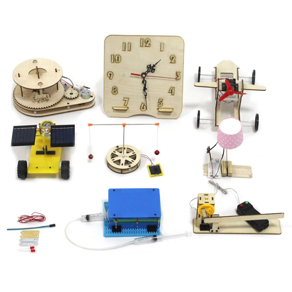 9pcs/set Science Educational Toy DIY Clock/Table Lamp/ Car /Bell/Door Assembling Kids Toys for Children Gifts
9pcs/set Science Educational Toy DIY Clock/Table Lamp/ Car /Bell/Door Assembling Kids Toys for Children Gifts