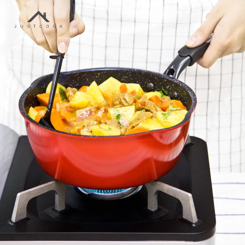 Justcook Non-stick Frying Pan Wok Style Pan Frying Steak Egg Pan Stone Cooking Pot General Use for Gas and Induction Cooker Red
Justcook Non-stick Frying Pan Wok Style Pan Frying Steak Egg Pan Stone Cooking Pot General Use for Gas and Induction Cooker Red