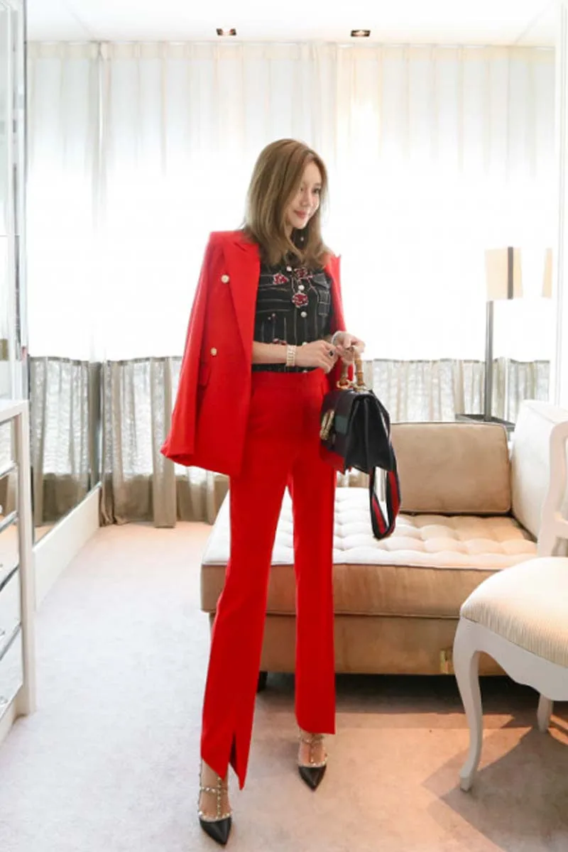 2020 New Formal Suits for Women Casual Office Business Suitspants Work Wear red Sets Uniform Styles Elegant Pant Suits
2020 New Formal Suits for Women Casual Office Business Suitspants Work Wear red Sets Uniform Styles Elegant Pant Suits