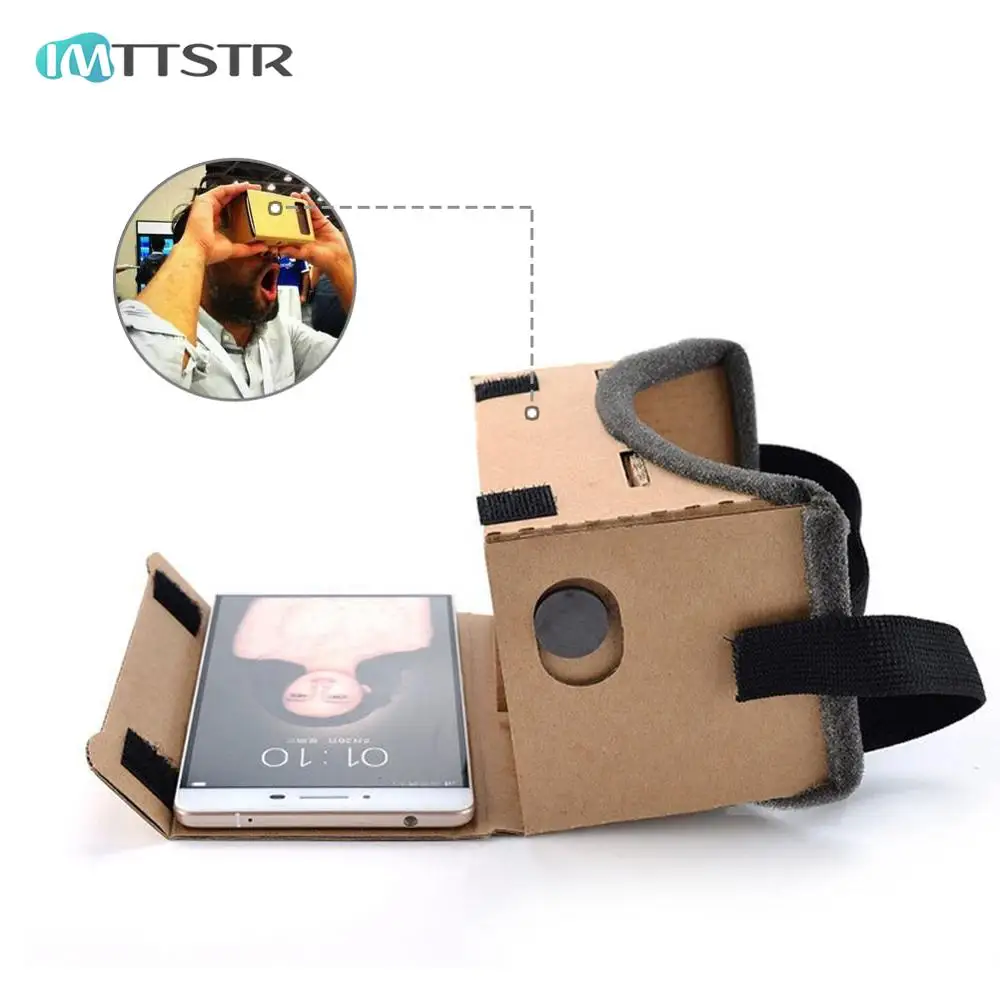 IMTTSTR DIY ультра ясный Google картон VR BOX 2 0 виртуальной реальности 3D очки для iPhone