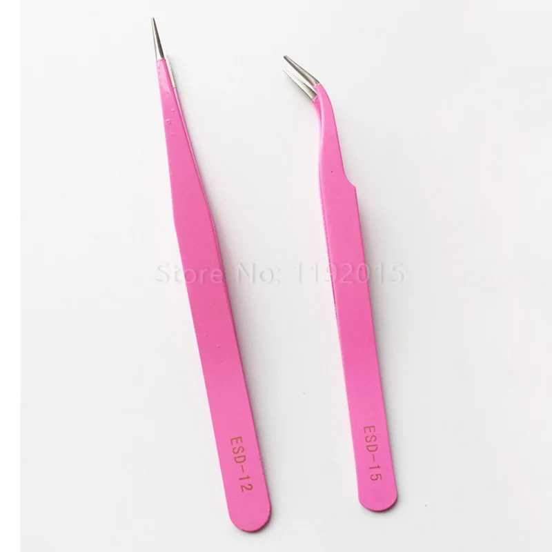 ZtDpLsd 1Pcs Professional Pink Straight & Curved Stainless Steel Tweezers Set For Eyelash Extensions Nail Art Nippers Tools
ZtDpLsd 1Pcs Professional Pink Straight & Curved Stainless Steel Tweezers Set For Eyelash Extensions Nail Art Nippers Tools