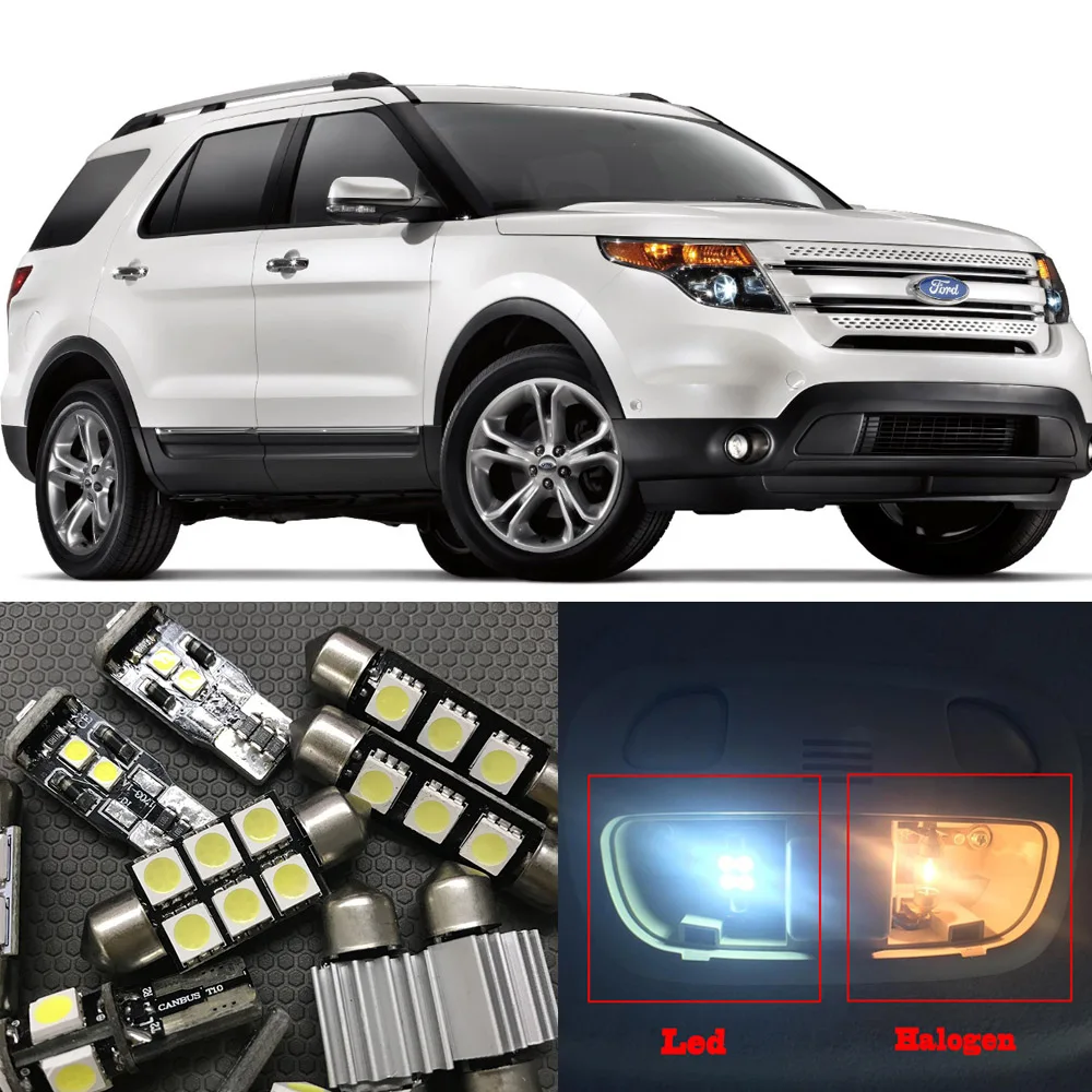 13 PCS Xenon White Bulbs LED Interior Package bulb kit For 2011-2015 Ford Explorer Dome Step/Courtesy License Plate Light Lamp
13 PCS Xenon White Bulbs LED Interior Package bulb kit For 2011-2015 Ford Explorer Dome Step/Courtesy License Plate Light Lamp