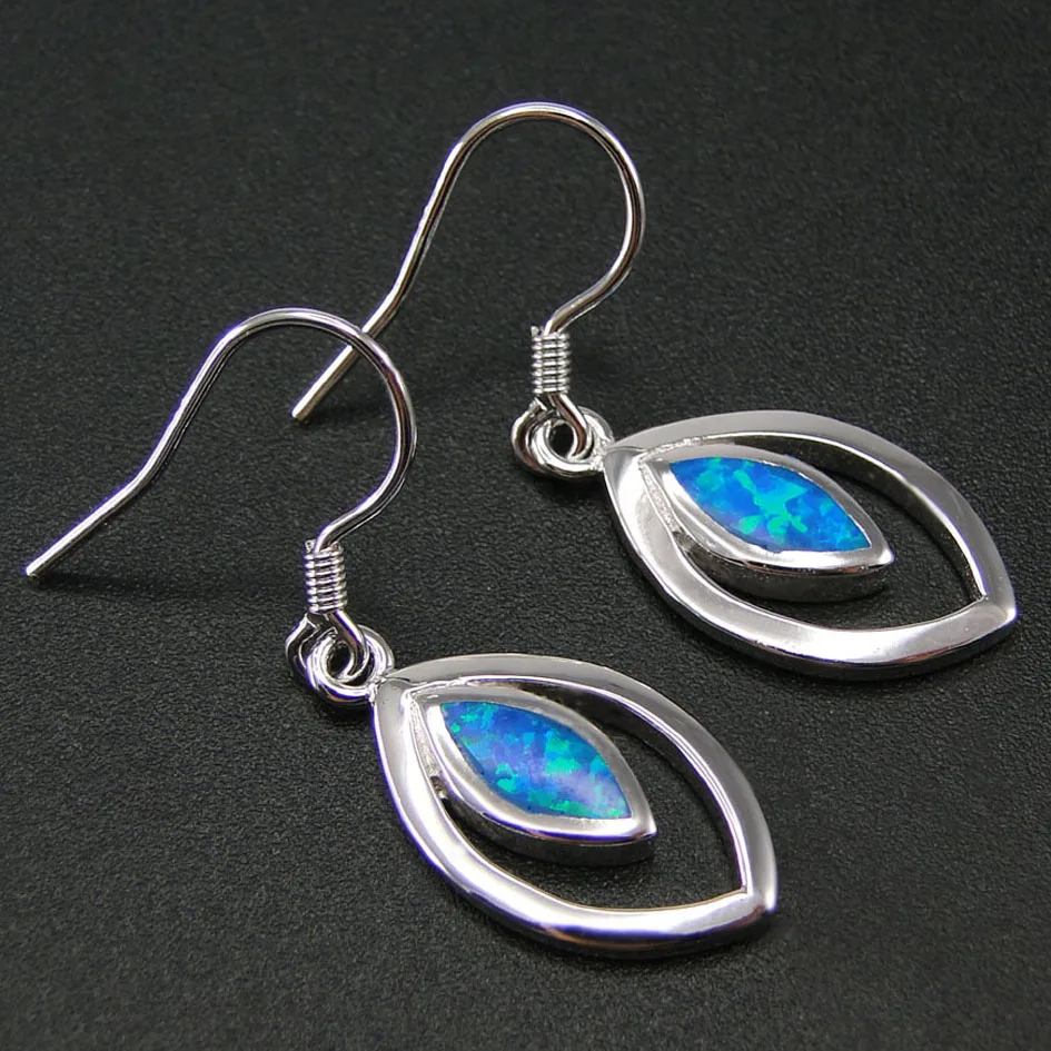 Hot Selling Blue Opal Leaf Earrings 925 Sterling Silver Drop Earrings For Women Gift
Hot Selling Blue Opal Leaf Earrings 925 Sterling Silver Drop Earrings For Women Gift