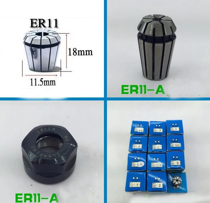 12PCS ER11-A Collets Chuck CNC For Engraving Machine Spindle Motor Milling Grind
12PCS ER11-A Collets Chuck CNC For Engraving Machine Spindle Motor Milling Grind