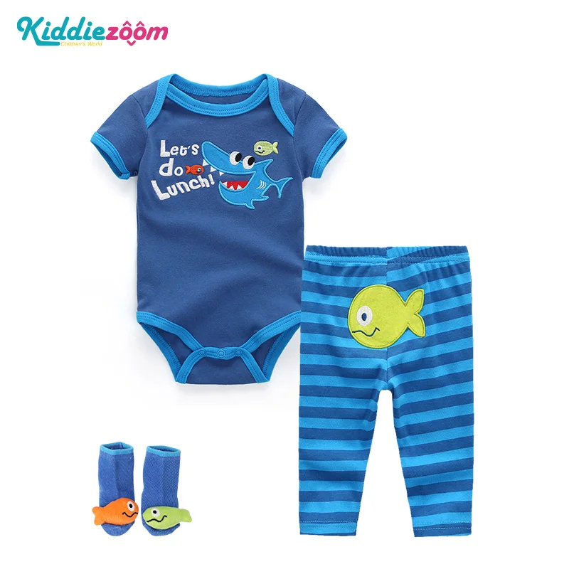 Комплект хлопковой одежды для маленьких девочек 3 шт./лот Roupas Bebes Meninos детская