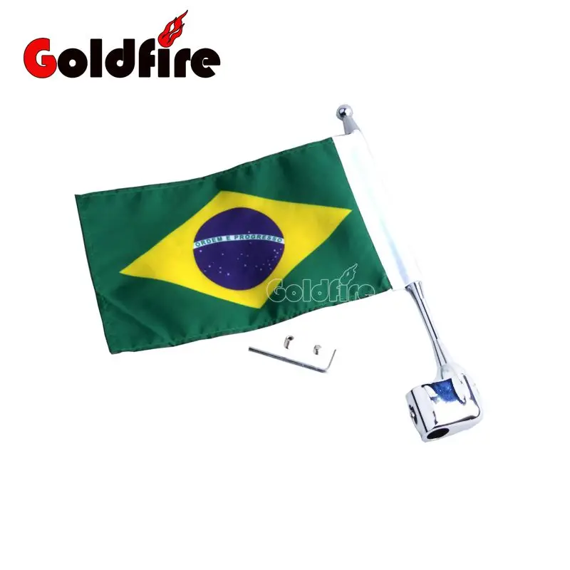 Motocycle Brazil Flag CNC Rear Side Mount Luggage Rack Antenna Vertical Flag Pole For Honda GoldWing GL1800 GL1500 2001-2012
Motocycle Brazil Flag CNC Rear Side Mount Luggage Rack Antenna Vertical Flag Pole For Honda GoldWing GL1800 GL1500 2001-2012