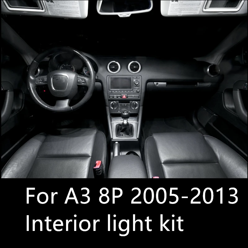 12pcs Error Free car LED Interior Light Kit Package for AUDI A3 8P car accessories 2005-2013 interior light freeshipping
12pcs Error Free car LED Interior Light Kit Package for AUDI A3 8P car accessories 2005-2013 interior light freeshipping