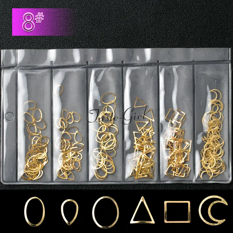 Mixed 6 styles gold metal 3D nail art decorations charms hollow circular frame glitter manicure Accessories Supplies Tools
Mixed 6 styles gold metal 3D nail art decorations charms hollow circular frame glitter manicure Accessories Supplies Tools