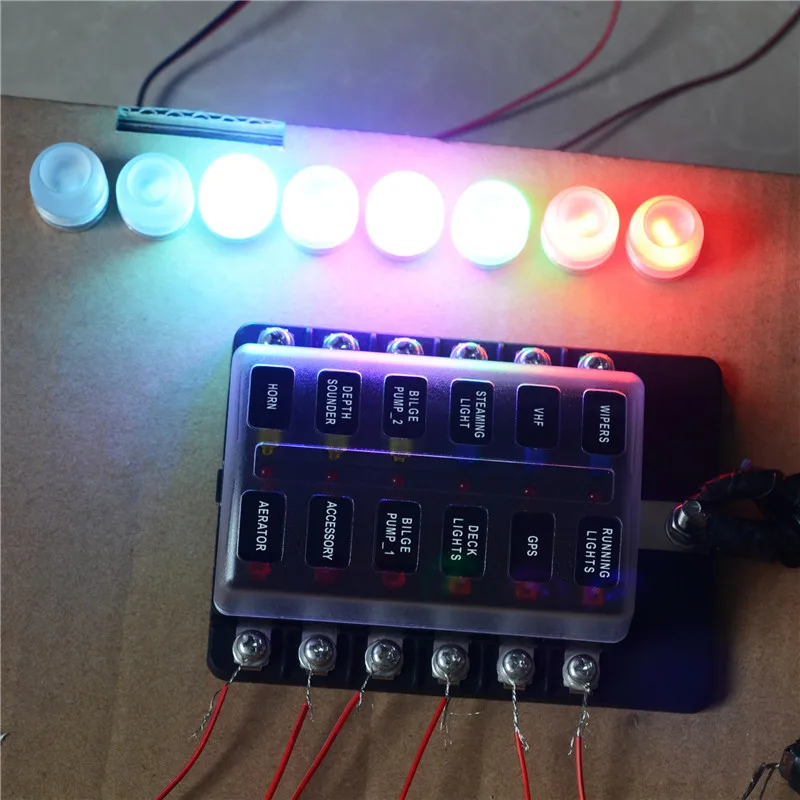 WUPP Fuse Box 6 8 10 12 Ways Fuse Holder 12V Fuse Box Plastic Cover With LED Indicator Light Fuse for Car Boat Marine Trike
WUPP Fuse Box 6 8 10 12 Ways Fuse Holder 12V Fuse Box Plastic Cover With LED Indicator Light Fuse for Car Boat Marine Trike