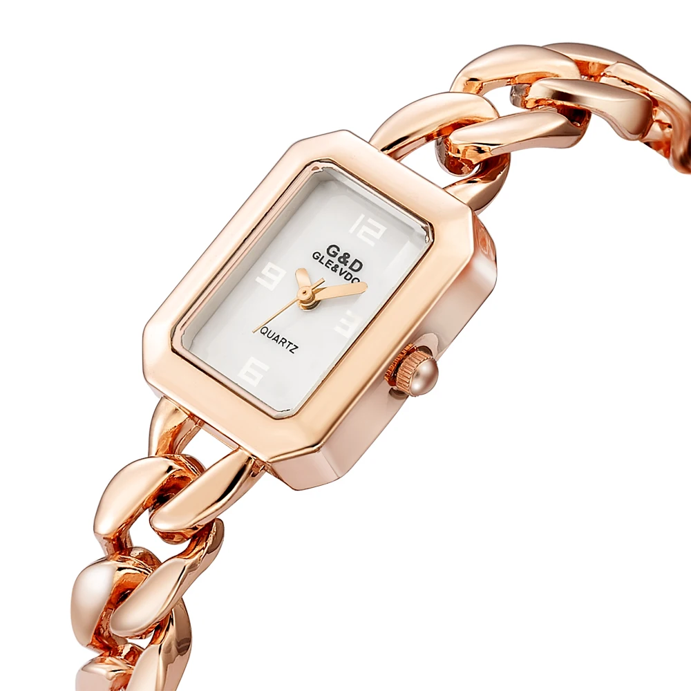 New! G&D Rose Gold Women's Bracelet Watches Luxury Brand Laides Quartz Wristwatch Rectangle relogio feminino reloj mujer Clock
New! G&D Rose Gold Women's Bracelet Watches Luxury Brand Laides Quartz Wristwatch Rectangle relogio feminino reloj mujer Clock