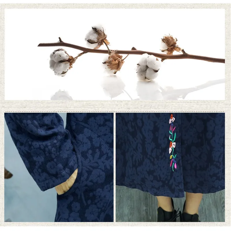 UHYTGF Winter Women clothes trench coat Cotton linen embroidered Literary folk-custom thick Plus size Long sleeve femme coat 135
UHYTGF Winter Women clothes trench coat Cotton linen embroidered Literary folk-custom thick Plus size Long sleeve femme coat 135