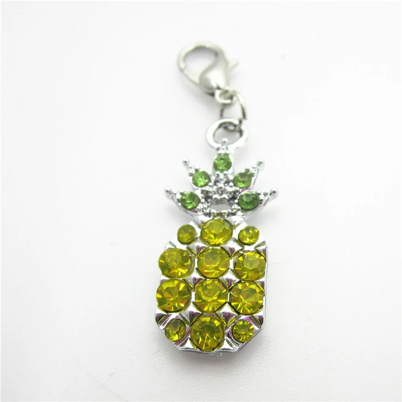 Hot selling 20pcs/lot Crystal Pineapple dangle charms lobster clasp charms DIY Bracelet pendants Jewelry accessory hanging charm
Hot selling 20pcs/lot Crystal Pineapple dangle charms lobster clasp charms DIY Bracelet pendants Jewelry accessory hanging charm