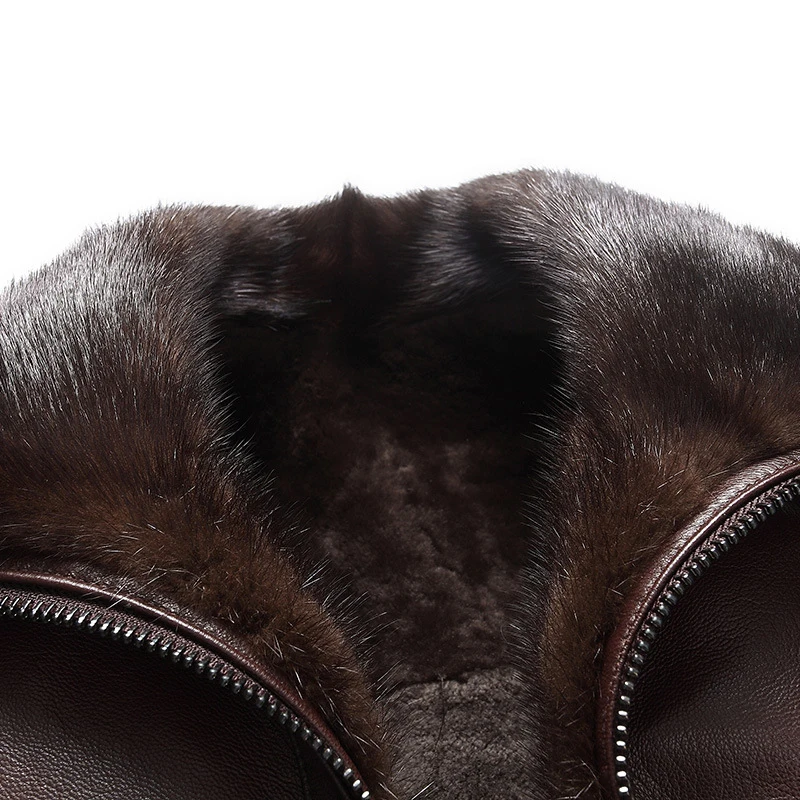 Golomise&ampImbettuy Genuine Sheepskin Leather Jacket Natural Lamb Fur Liner Parka Coat Men Real Shearling Jacket/Coat | Мужская одежда
