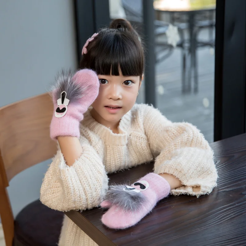Autumn Winter Girls Cashmere Gloves Cartoon Rabbit Fur Wool Mitten Gloves Sweet Elegant All Match Kids Grey Gloves
Autumn Winter Girls Cashmere Gloves Cartoon Rabbit Fur Wool Mitten Gloves Sweet Elegant All Match Kids Grey Gloves