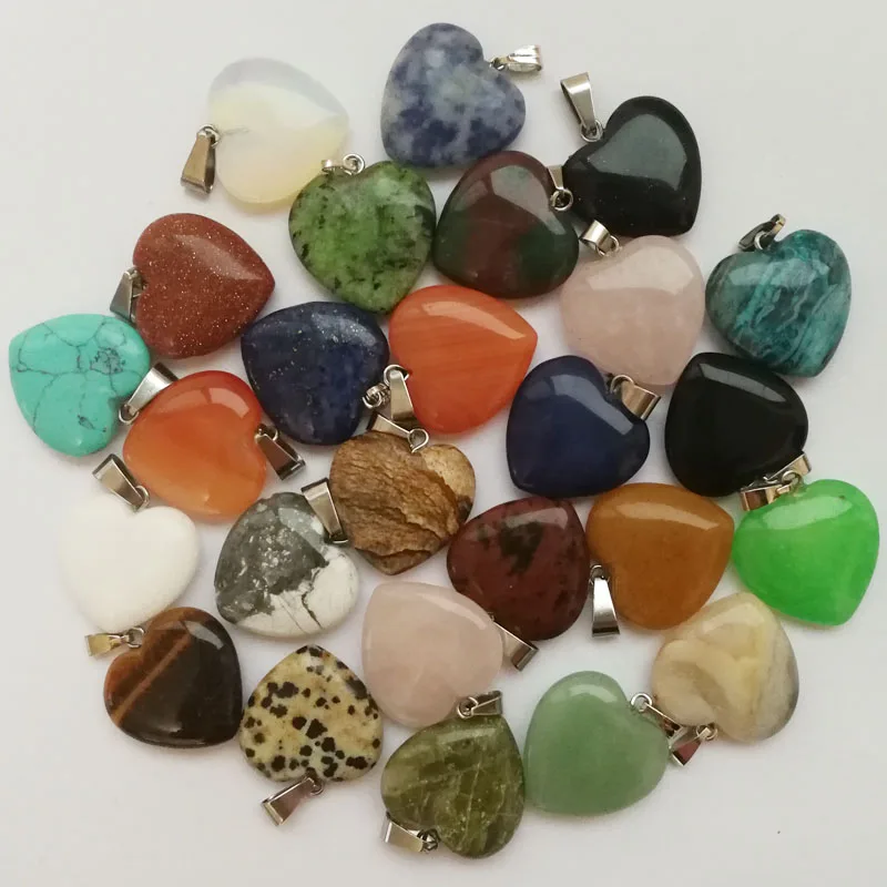 Fashion 20mm Assorted Natural Stone Pendant charms love Heart shape for Necklace making 36pcs Free shipping Good Quality
Fashion 20mm Assorted Natural Stone Pendant charms love Heart shape for Necklace making 36pcs Free shipping Good Quality