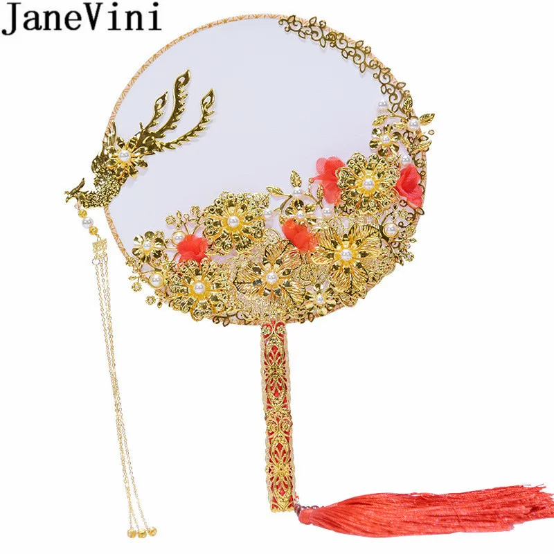 JaneVini New Chinese Style Bridal Flower Bouquet Pearls Gold Phoenix Artificial Flowers Wedding Bouquets Metal Bride Hand Fan
JaneVini New Chinese Style Bridal Flower Bouquet Pearls Gold Phoenix Artificial Flowers Wedding Bouquets Metal Bride Hand Fan