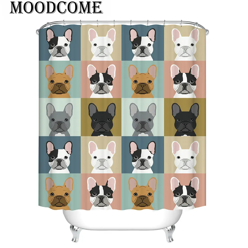 English Bulldog Shower Curtain Dog Rideau De Douche 3D Multicolor Bulldog Ingles Curtain For The Bathroom Shower Poyester Fabric
English Bulldog Shower Curtain Dog Rideau De Douche 3D Multicolor Bulldog Ingles Curtain For The Bathroom Shower Poyester Fabric