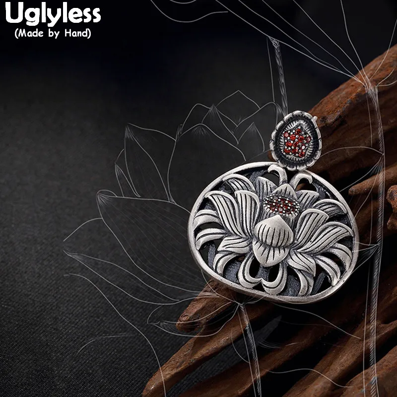 Uglyless 100% Real Solid 990 Pure Silver Flower Pendants for Women Handmade Thai Silver Lotus Pendant Necklace NO Chains Hollow
Uglyless 100% Real Solid 990 Pure Silver Flower Pendants for Women Handmade Thai Silver Lotus Pendant Necklace NO Chains Hollow